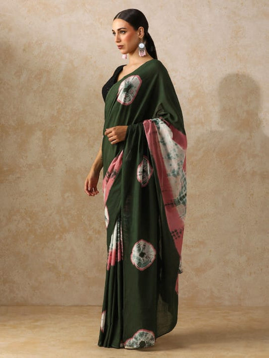 Classic Jaipuri Printed Cotton Mulmul Saree for Women