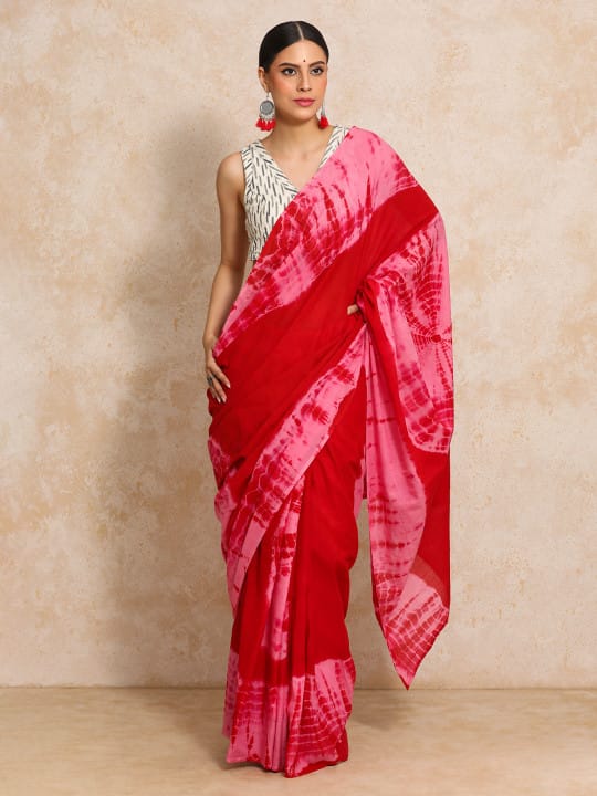 Classic Jaipuri Printed Cotton Mulmul Saree for Women