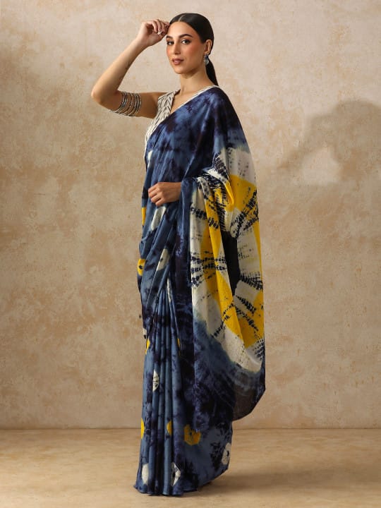 Classic Jaipuri Printed Cotton Mulmul Saree for Women