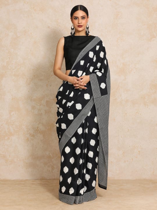 Classic Jaipuri Printed Cotton Mulmul Saree for Women