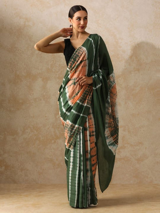 Classic Jaipuri Printed Cotton Mulmul Saree for Women