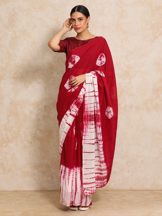 Classic Jaipuri Printed Cotton Mulmul Saree for Women