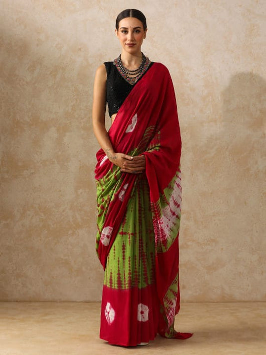 Classic Jaipuri Printed Cotton Mulmul Saree for Women