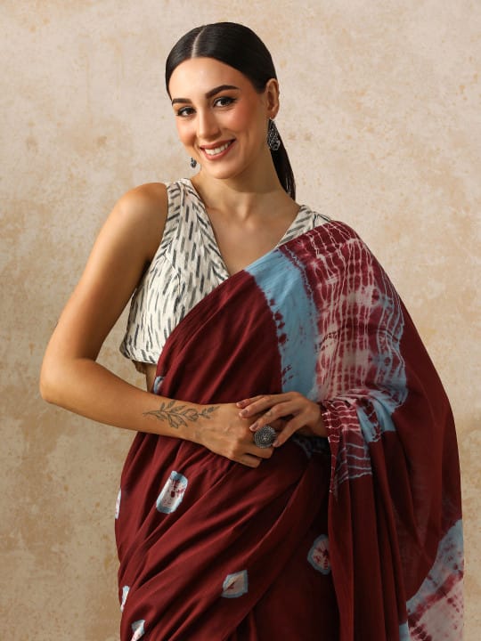 Classic Jaipuri Printed Cotton Mulmul Saree for Women