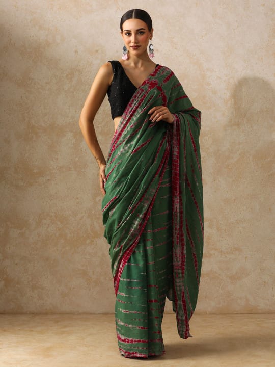 Classic Jaipuri Printed Cotton Mulmul Saree for Women