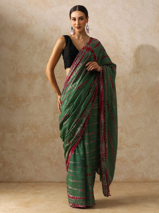 Classic Jaipuri Printed Cotton Mulmul Saree for Women