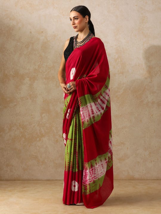 Classic Jaipuri Printed Cotton Mulmul Saree for Women