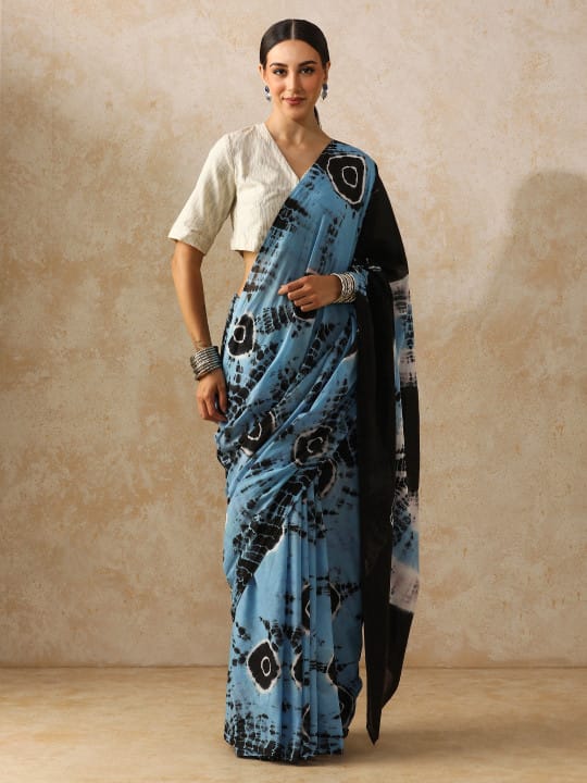 Classic Jaipuri Printed Cotton Mulmul Saree for Women