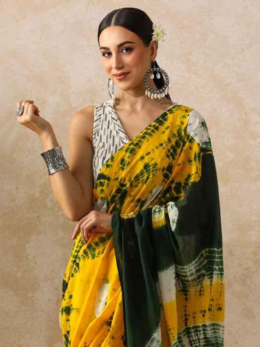 Classic Jaipuri Printed Cotton Mulmul Saree for Women