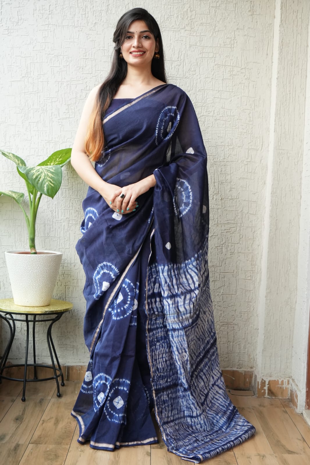 New Designer Hand Block Print Chanderi Silk Saree