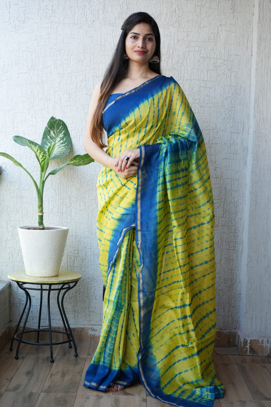 New Designer Hand Block Print Chanderi Silk Saree