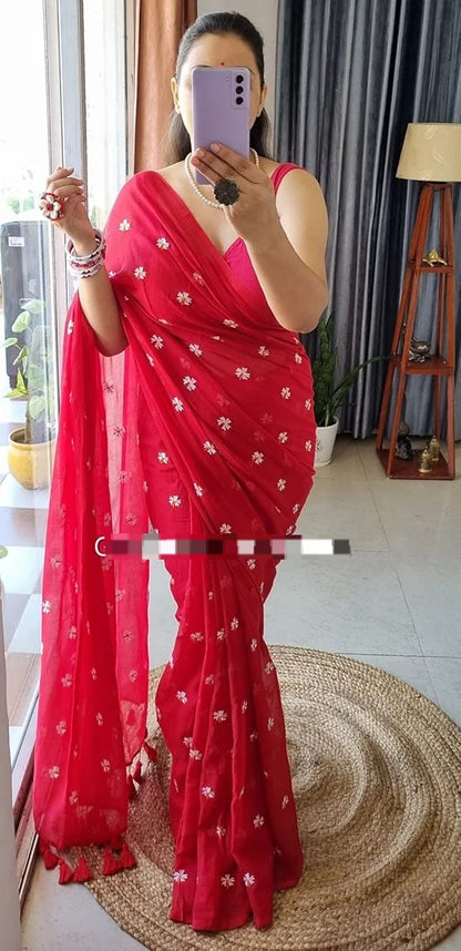 Khadi Saree in  Premium Design Print