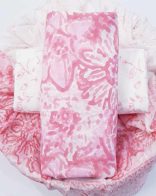 Cotton Suit with Chiffon Dupatta