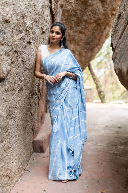 Skyline - Blue Tie Dye Saree