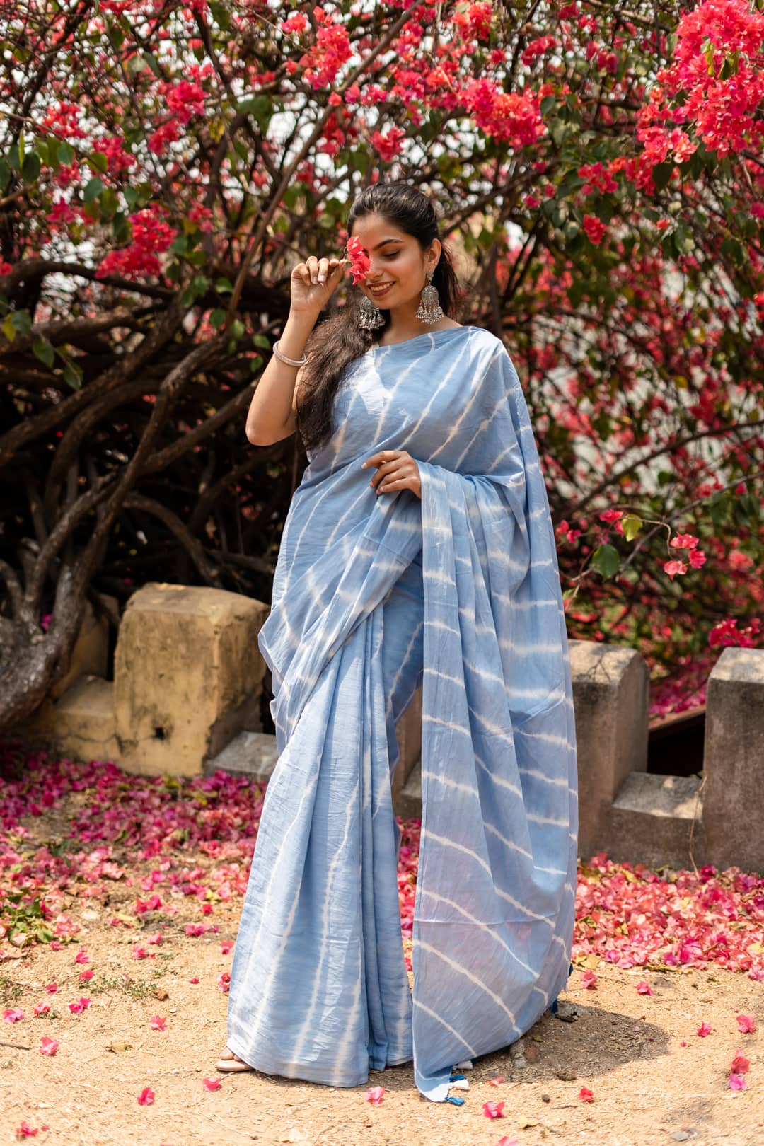 Skyline - Blue Tie Dye Saree