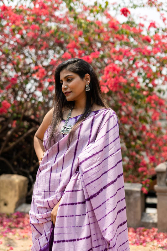 Sweet Lavender - Tie Dye Saree