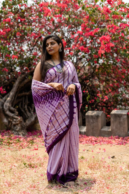 Sweet Lavender - Tie Dye Saree