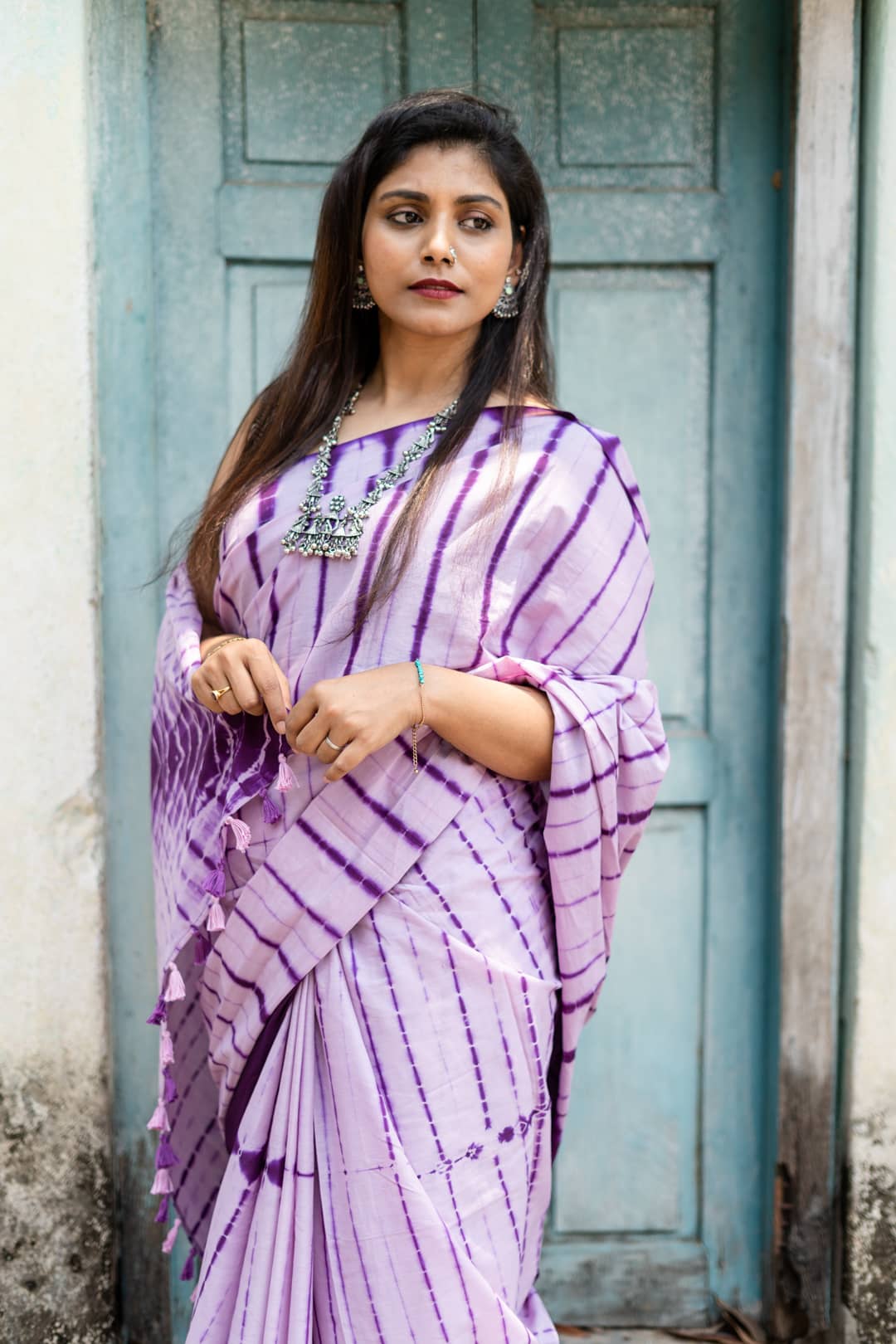 Sweet Lavender - Tie Dye Saree