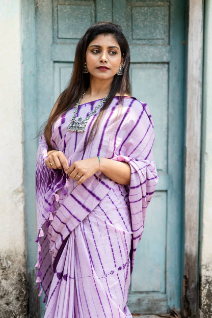 Sweet Lavender - Tie Dye Saree