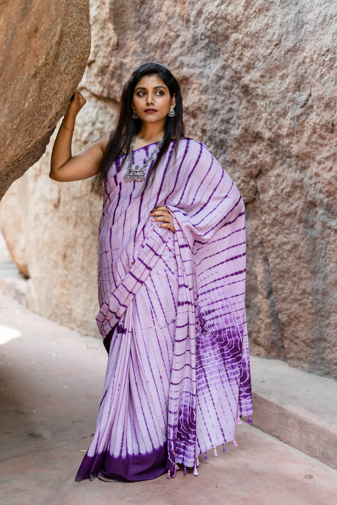 Sweet Lavender - Tie Dye Saree