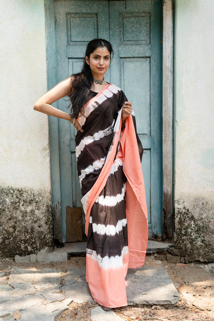 Black Beauty - Tie Dye Saree
