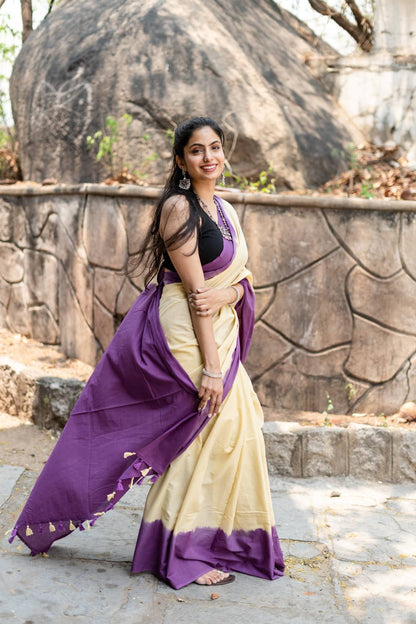 Dreamy Mahogany - Tie and Dye Saree